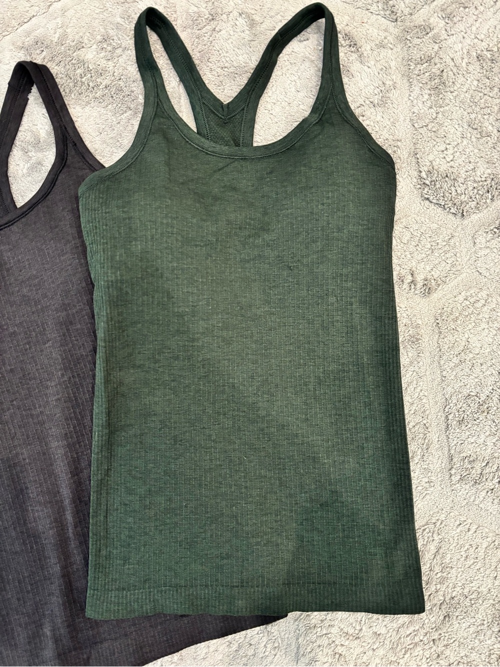 Lululemon EBB Ribbed Racerback Tank Top - Navy, Black, Forest, White - Picture 4 of 7